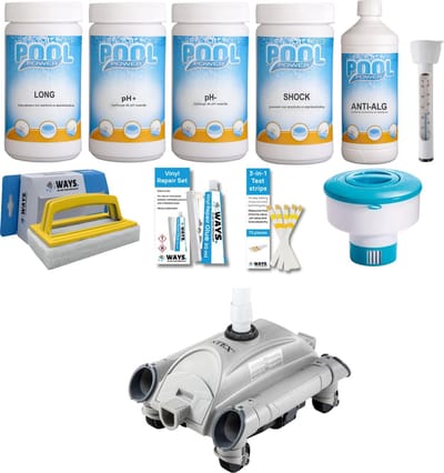 WAYS - Zwembad Onderhoud - Pakket Large Deluxe & Automatische Zwembad Stofzuiger