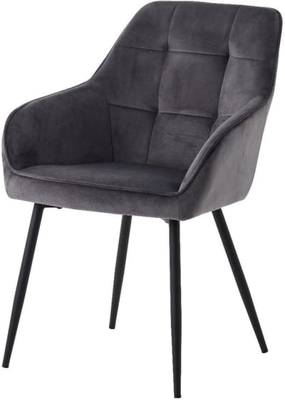 Nordic Home - Angelo armstoel velvet - donkergrijs