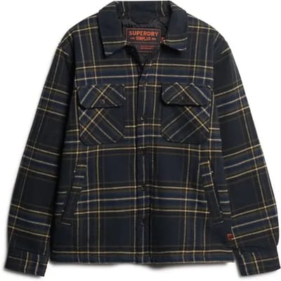 Superdry Surplus Geruite jas Blauw Grootte: XL