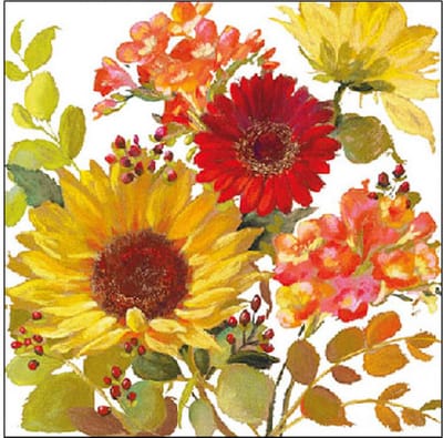 Ambiente - servetten - 25 x 25 cm - Sunny Flowers