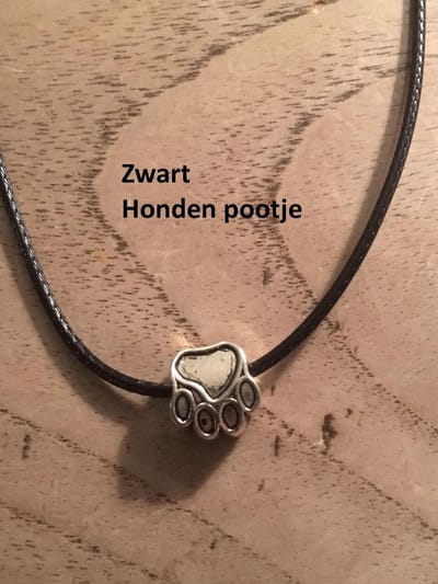 GoedeDoelen.Shop | Trendy Veterketting Hondenpootje | Koord Ketting | Herdenkings Ketting | Dierenliefde | Honden Sieraad | Cadeau | Paw | Pootafdruk | Wellness-House