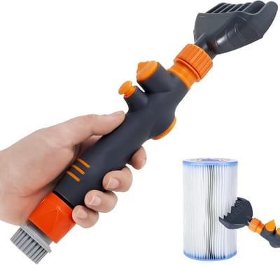 Filterreinigingsborstel - Reinigingsborstel - Zwembadfilterreiniger - Zwembadreiniger - 6 Kamvormige Waterstromen - Efficiënte Reiniging - Zwembadonderhoud