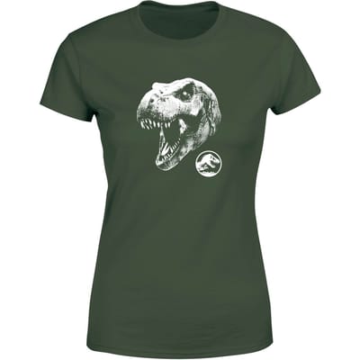 Jurassic Park T Rex Women's T-Shirt - Green - XS