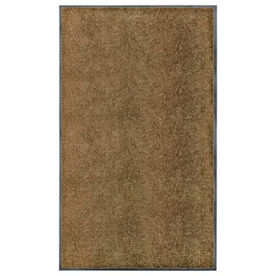 vidaXL - Deurmat - wasbaar - 90x150 - cm - bruin