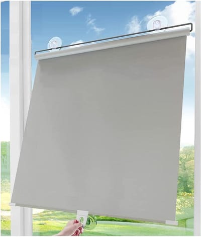 Verduisterende Rolgordijnen - Privacy Gordijnen - Raamdecoratie - Zonder Boren - 55x125cm - Grijs