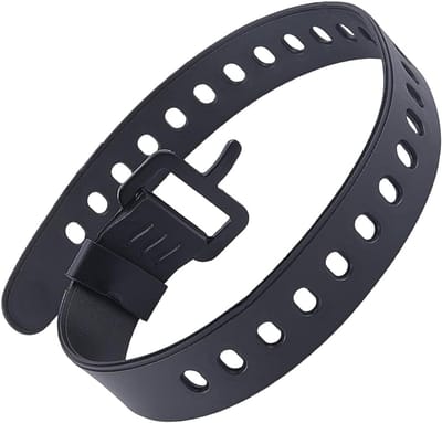 Rubberen Spanbanden - Pak van Twee - Bagage Vastzetten - Snelsluiting Gesp - 48 cm Lengte - Zwart
