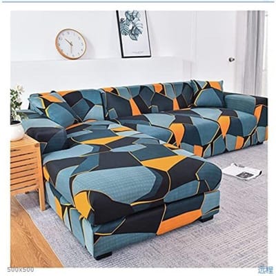 Geometrische Print Stretch Bankhoes All-Inclusive Antislip Stofdichte Bankhoes Handdoek Vier Seizoenen Universeel 90～140cm