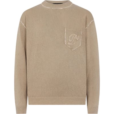 Dsquared2 gebreide pocket man beige