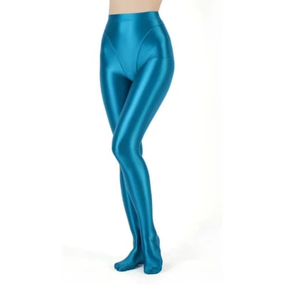 Sexy Strakke Panty's Dames Olie Glanzend Yoga Slim Shaping Pant Elastische Leggings Dans Zanger Reflecterende Kousen Ds Nachtclub XXL