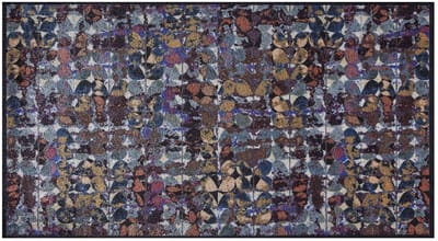 MD Entree - Design mat - Universal - Art Flowers - Vloerkleed - Antislip - Machine wasbaar - 67 x 120 cm