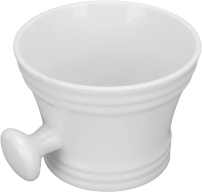 Scheerzeepkom - Scheermok Scheerbakje - Thuis Scheren - Grote Capaciteit - 47 x 39 mm - Melkwit