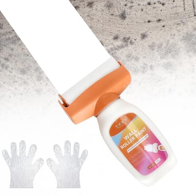 Dailygoods - Wandverf reparatieverf, wit, 500 g, muurverf, wit met verfroller, wandreparatie, rolborstel, muurreparatierol met muurreparatieset voor muurkrassen, graffiti-vlekken
