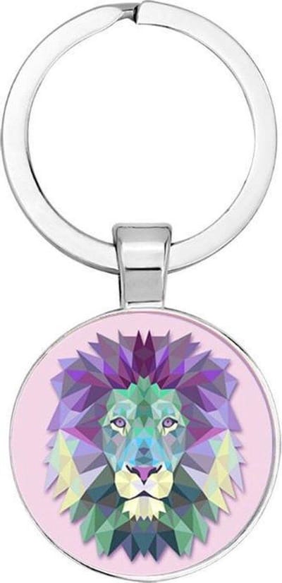 Akyol - Leeuw Sleutelhanger - Leeuw - dierenvriend - Leuk kado voor iemand die van dieren houd - 2,5 x 2,5 CM