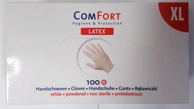 COMFORT-latex handschoenen-gepoederd -100st- XL