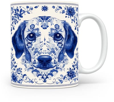 Mok Kuvasz Beker voor koffie of tas voor thee, cadeau voor dierenliefhebbers, moeder, vader, collega, vriend, vriendin, kantoor, opa, oma, hond, kerst, sinterklaas, verjaardag