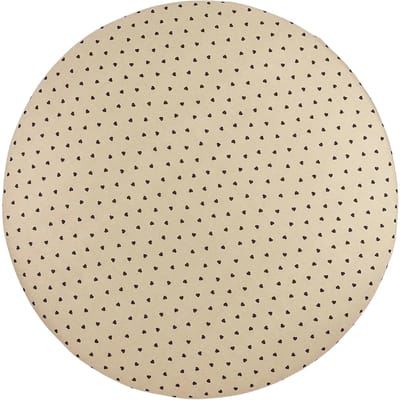 Meyco Baby Sweet Heart Hoeslaken Boxmatras Rond - Soft Sand/Black - 90/95cm