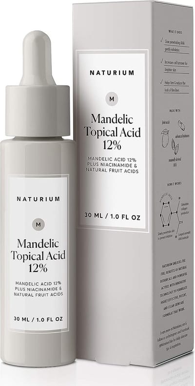 Naturium Mandelic Topical Acid 12% - Serum - Egale teint - Anti-rimpel - Overtollig talg - Vergrote en verstopte poriën - 30ml
