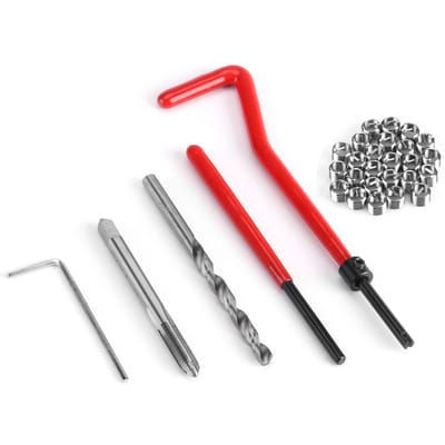 30-delige M8 Draadreparatie Inzetstuk Kit Compatibele Handgereedschapsset voor Autoreparatie(M8) white