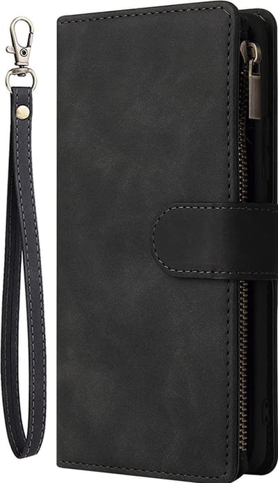 Bookcase Geschikt voor Samsung Galaxy A50 - Zwart- Portemonnee hoesje