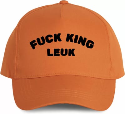 Oranje cap - Fuck king leuk - soBAD. - Koningsdag - Oranje - Unisex - One size
