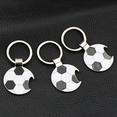Sleutelhanger met 3-delige voetbalflesopener