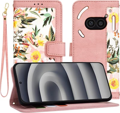 Hoesje geschikt voor Nothing Phone (2a) / (2a) Plus - Techsuit FlipCraft Book Wallet Case met koord - Sweetheart Pink