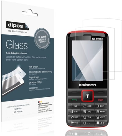 dipos – 2x Pantserfolie geschikt voor Karbonn K1 Prime | 9H Screenprotector
