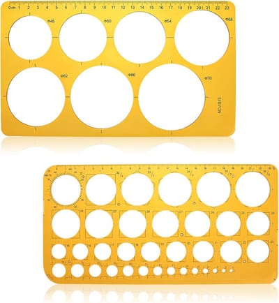2 Stuks Cirkelsjablonen Set voor Tekenen en Meten