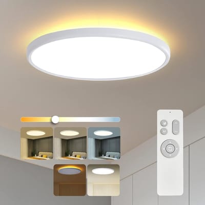 Inbouw Plafondlamp - Nachtlamp - Verlichting aanpassen - Afstandsbediening instelbaar - 18 inch - Wit