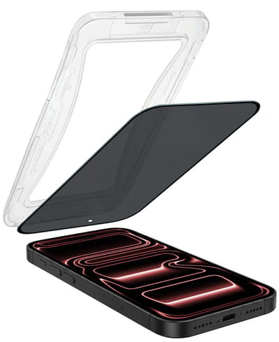 Screenprotector - Geschikt voor Apple iPhone 17 Pro - Met Installatie Kit - Anti Spy - Beschermglas - Flexibel Glas - Tempered Glass - Screen Protector - Inclusief Montage Frame - Buigbaar Hybrid Bescherm Cover