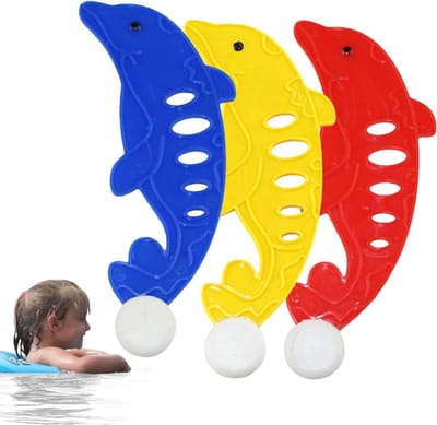Duikspeelgoed Dolfijnen - Zwemaccessoires Kinderen - Onderwater Spelletjes - Gladde Afwerking Geen Bramen - 3 stuks - Meerdere Kleuren