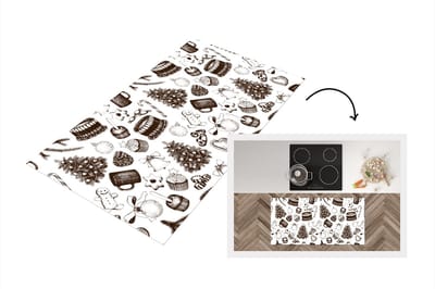 Keukenloper - Loper keuken - Vintage - Kerst - Patronen - December - 120x60 cm - Keukenloper vinyl