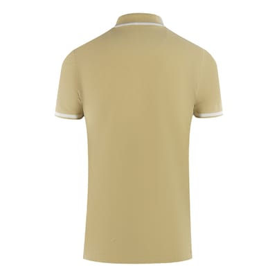 Aquascutum Tipped Aldis Beige Polo Shirt