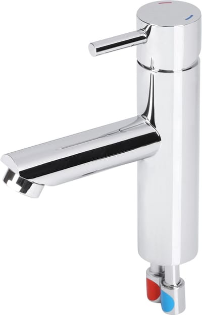 Differnz Wastafelkraan Recht â€“ Mengkraan â€“ Koud en Warm â€“ Toiletkraan â€“ Chroom