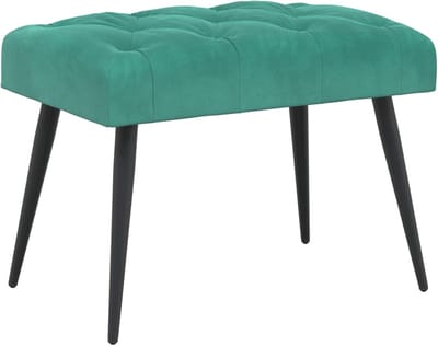 Moderne Bank - Zitmeubel Fluweel - Woonkamer Decoratie - Knoopverstelling Design - 60 x 40 x 45 cm - Turquoise