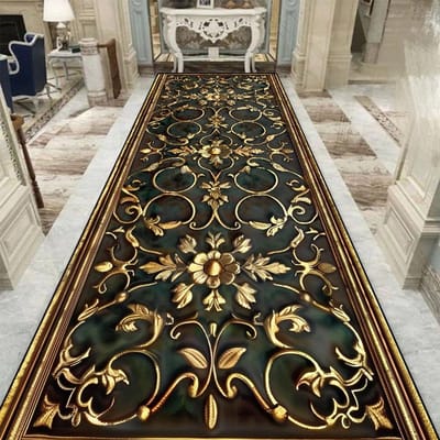 Luxe Lang Tapijt voor Gang in Europese Stijl Rood Tapijt Antislip Trap Vloermat Aanpasbaar Bruiloftzaal Doorgang Gang Tapijt 90x300cm 35.4x118in