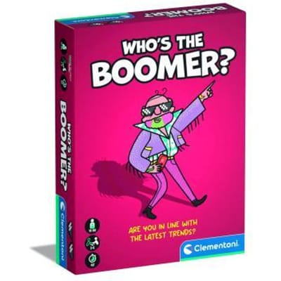 Clementoni - Who's The Boomer - Gezelschapspel - Kaartspel - Familiespel - Klein cadeau - Vanaf 14 jaar