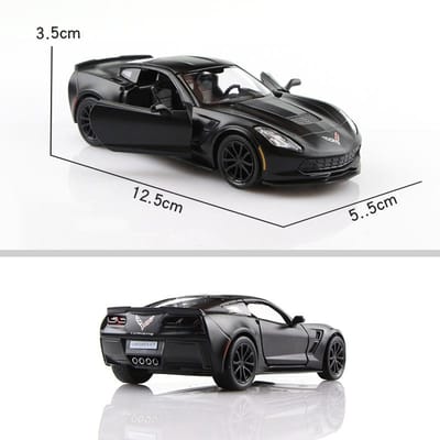 5 Inch Metalen Auto Simulatie Exquise Diecast & Speelgoedvoertuig Chevrolet Corvette C7 Grand Sport RMZ stad 1:36 legeringsmodellen cadeaus voor kinderen