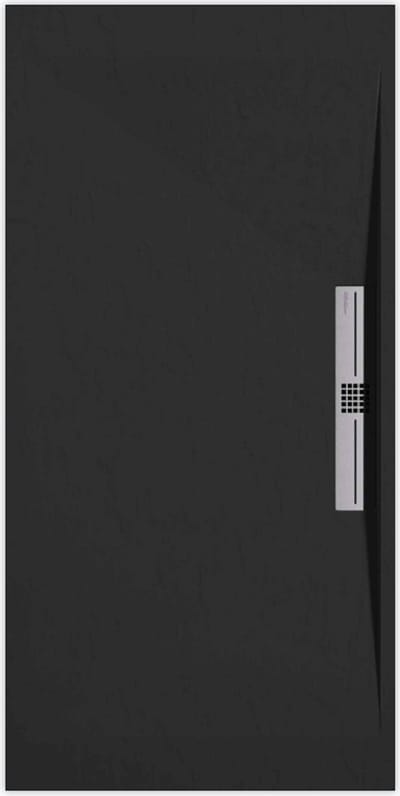 Sanifun douchebak Stone Side Black Slate 1400 x 700 S