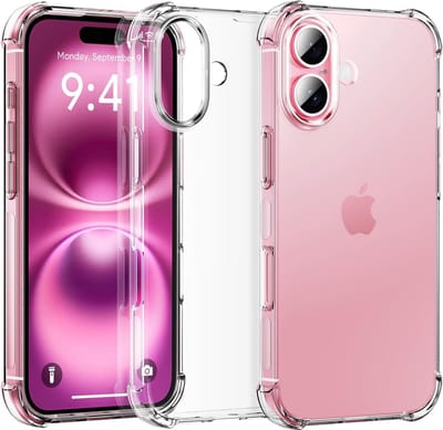 Casemania Hoesje Geschikt voor Apple iPhone 16 - Transparant - Anti Shock Hybrid Back Cover