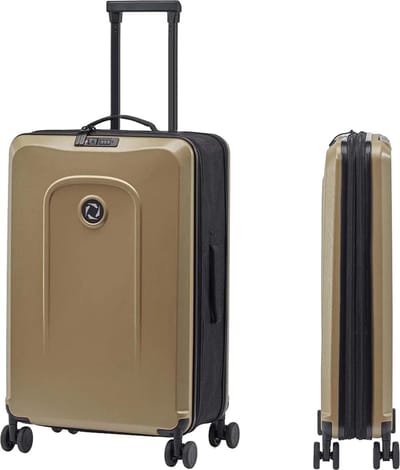 Senz Foldaway Check In Trolley 66 cm Champagne Brown