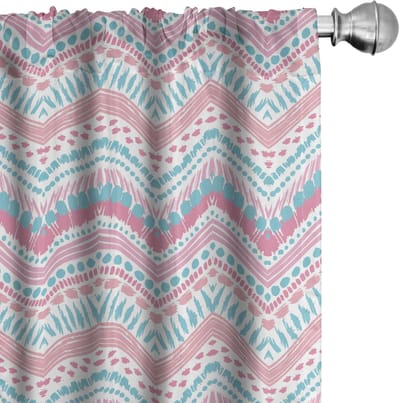 ABAKUHAUS Geometrische Gordijnen – 2x75x225 cm – Mikrofaser, halfdonker
