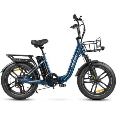 Samebike C05 PRO - Elektrische fiets - Motor 250w - Batterij 36V 13Ah - Actieradius 70KM - Max 25KM/H - 20  Wielen - marineblauw blauw