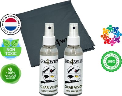 Voordeelset! Go4Wipe 100ml Clear Vision - Professioneel reiniger voor brillen, lenzen en optics