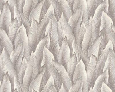 Reliëf behang EDEM 420ST24 vliesbehang hardvinyl warmdruk in reliëf licht gestructureerd met natuur patroon glinsterend grijs beigegrijs zilver crèmewit 10,65 m2