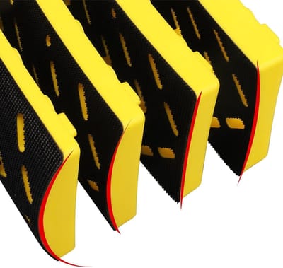 Dailygoods- Schuurblok met handvat - Geschikt voor 70x198mm schuurstroken - Inclusief 3 reserve schuurblokken - Voor vulmiddelen/stopverf - Ideaal voor houtbewerking/gipsplaatverwerking - Schuurmachine