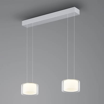BANKAMP Grote Clear LED hanglamp, 2-lamps