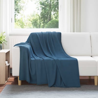vidaXL - plaid - Marineblauw - 200 - x - 150 - cm - 0.42 - kg - Fleece