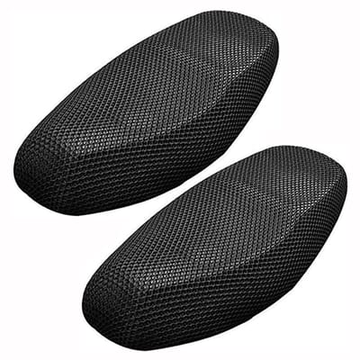 Allecto - Motorzitting - Ademend - Antislipbescherming - Zwart - Kussen - Zonnebrandcrème - Geschikt voor Scooter - 75x60cm