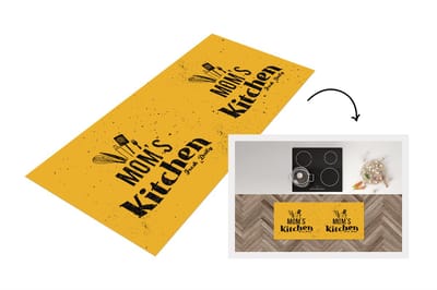 Keukenloper - Loper keuken - Keuken - Mam - Moeder - Vintage - 120x50 cm - Keukenloper vinyl - Cadeau voor vrouw